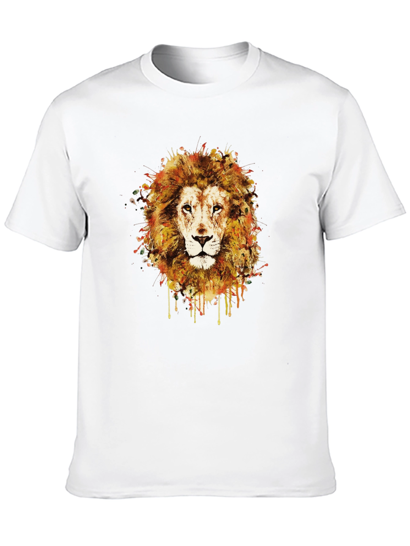 Lion Graphic Tee - Trendy Mens Black T-Shirt
