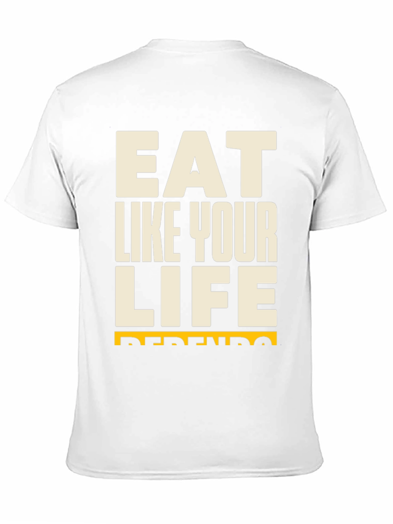 Eat Like Your Life Depends On It Black T-Shirt