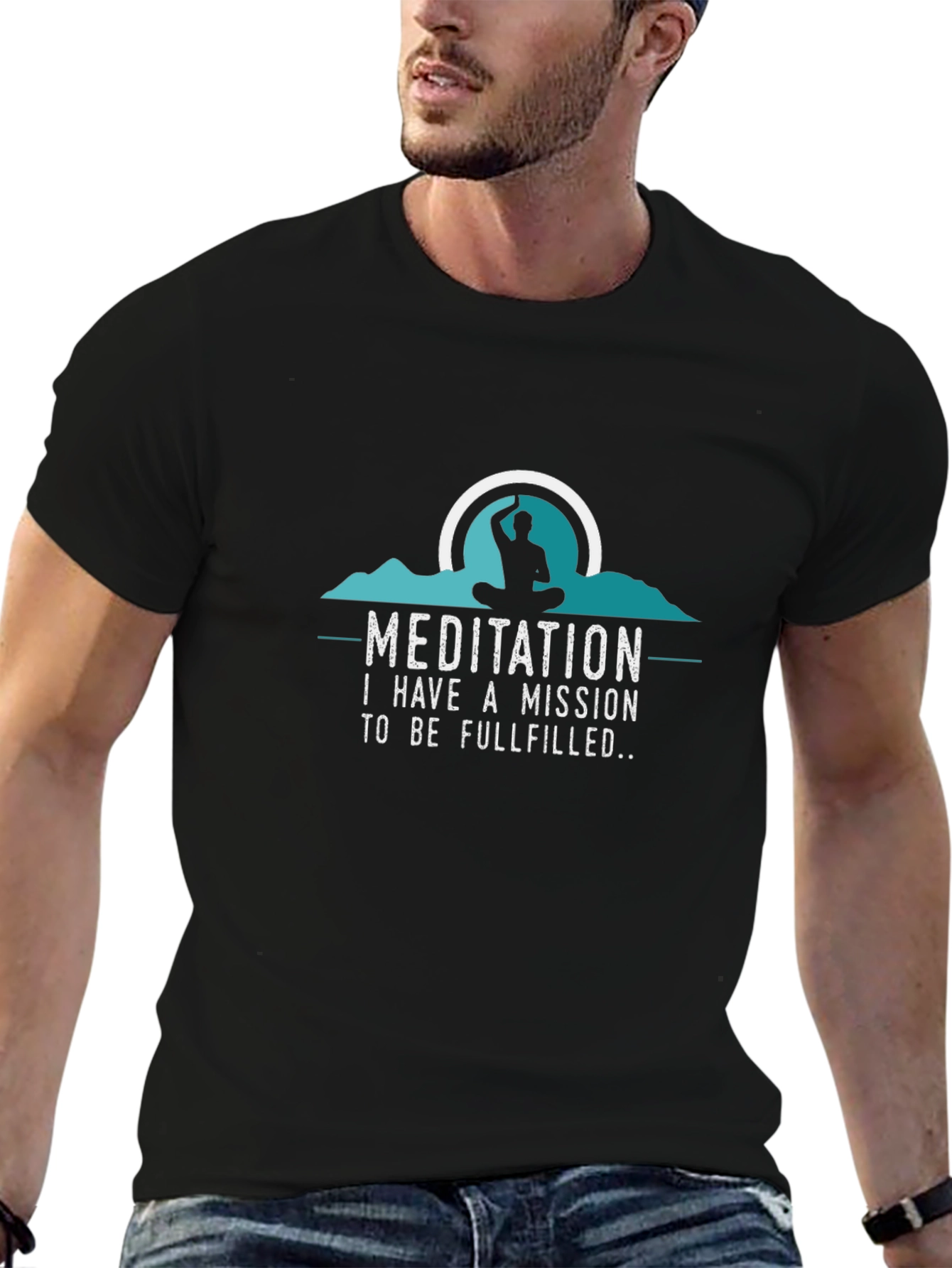 Meditation Mission Black T-Shirt