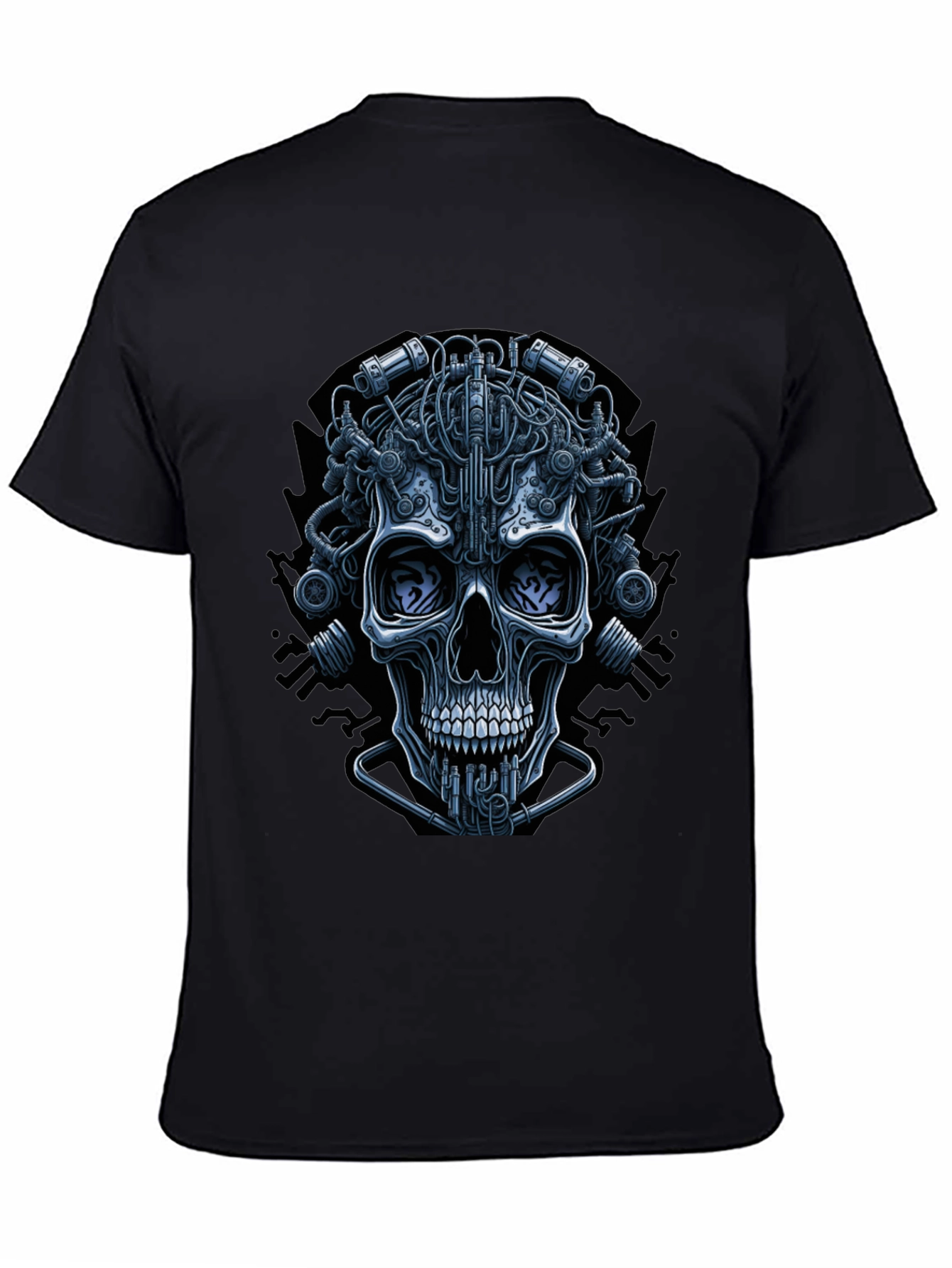 Cyberpunk Skull Graphic Tee - Edgy Streetwear