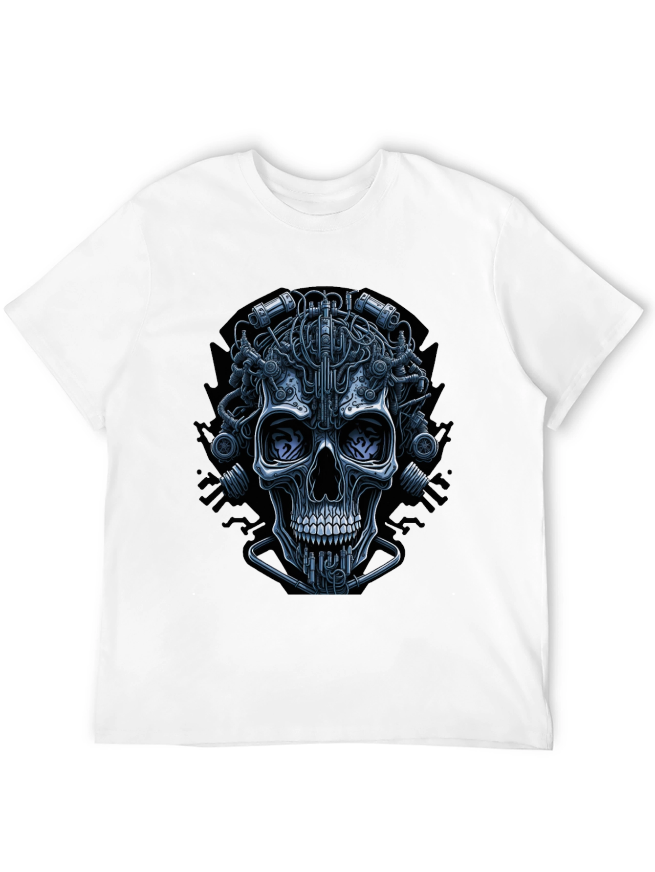 Cyberpunk Skull Graphic Tee - Edgy Streetwear