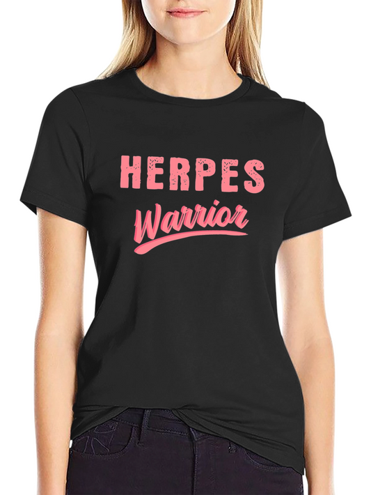 Herpes Warrior Graphic Tee - Black Comfort Fit T-Shirt