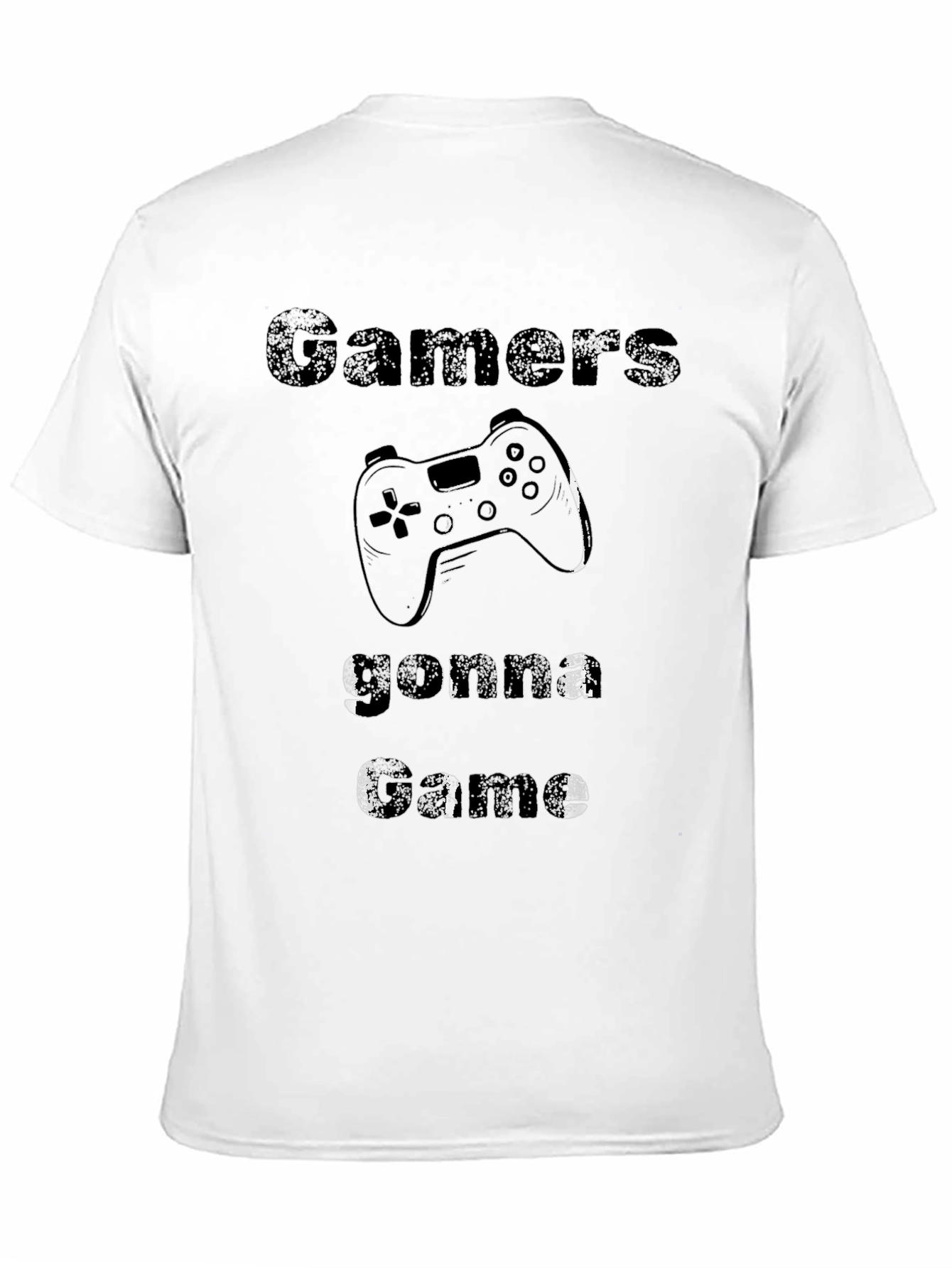 Gamers Gonna Game Graphic Tee - Black Cotton T-Shirt