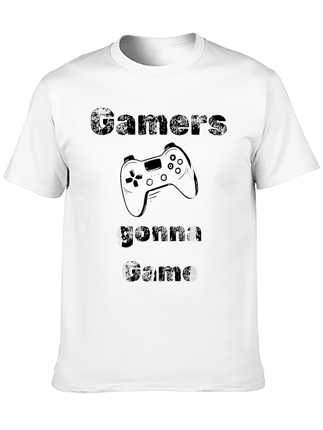 Gamers Gonna Game Graphic Tee - Black Cotton T-Shirt