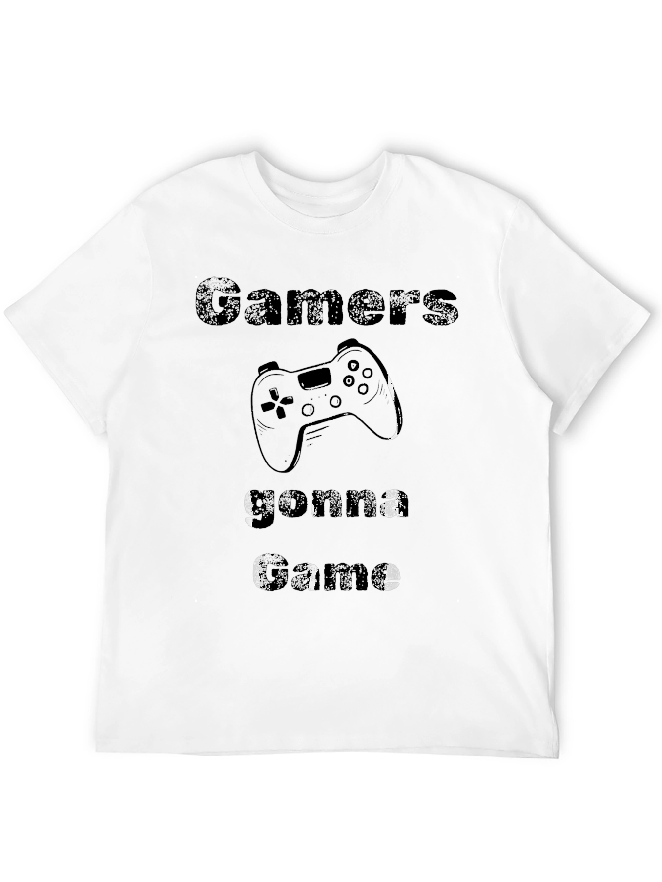 Gamers Gonna Game Graphic Tee - Black Cotton T-Shirt