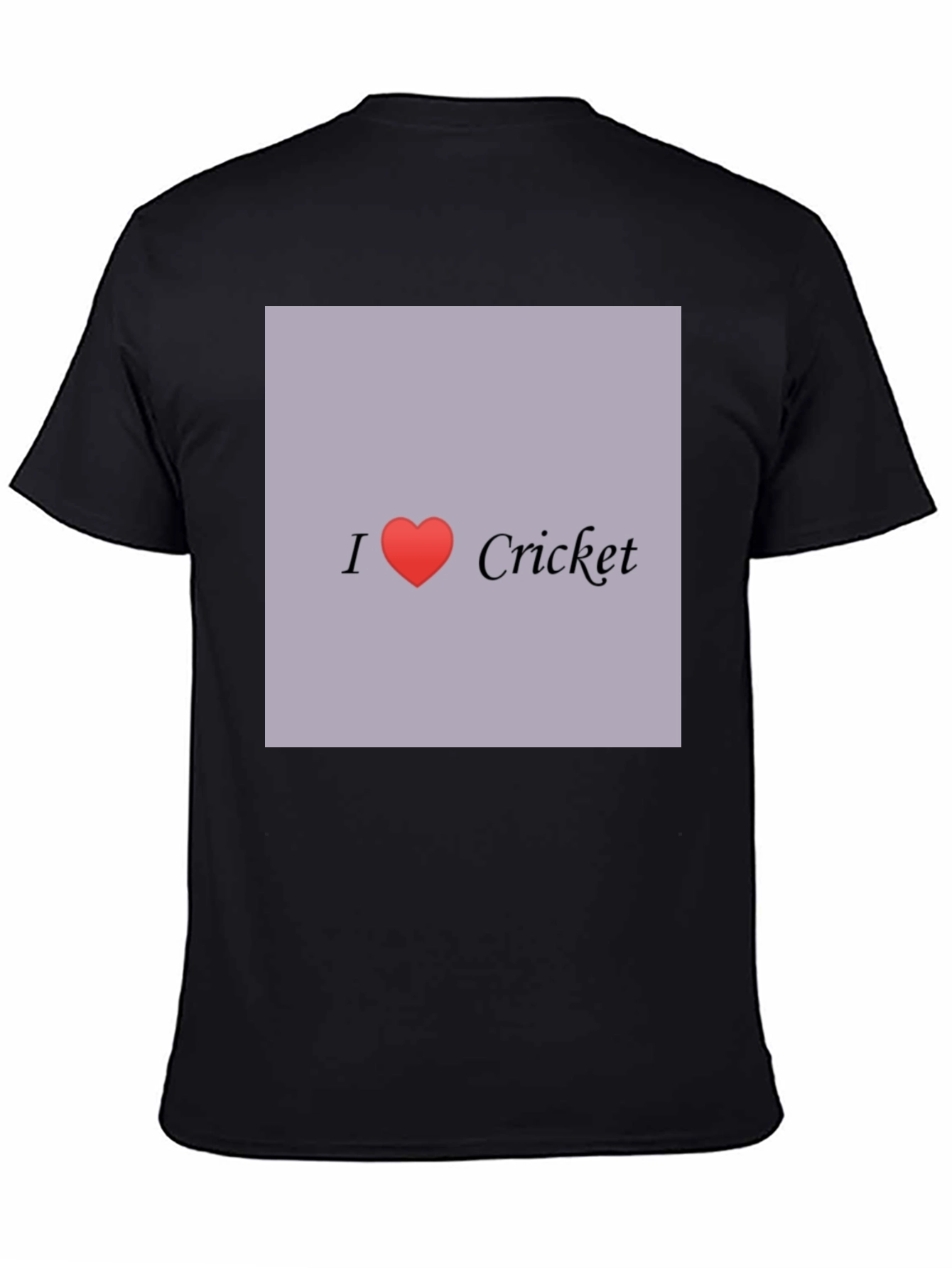 I Love Cricket Graphic Tee - Black