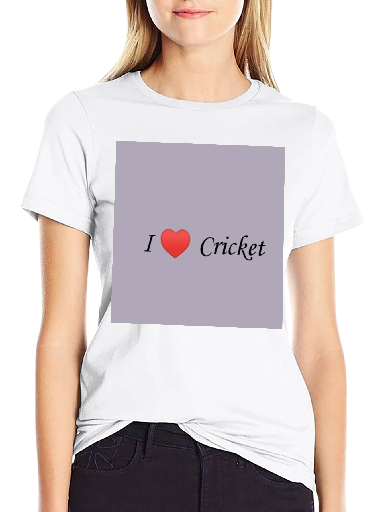 I Love Cricket Graphic Tee - Black
