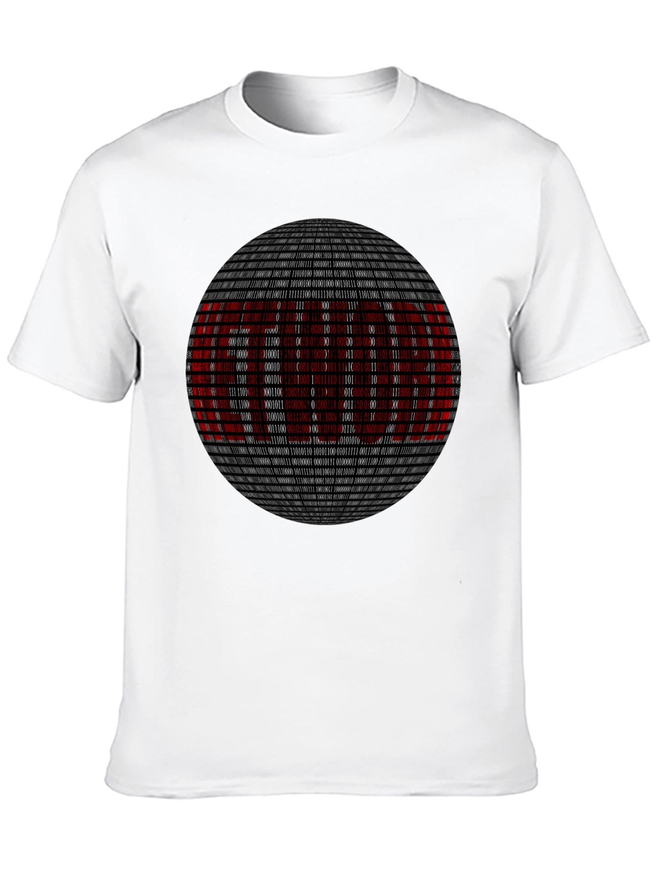 Binary Code Sphere Graphic Tee - Geek Chic