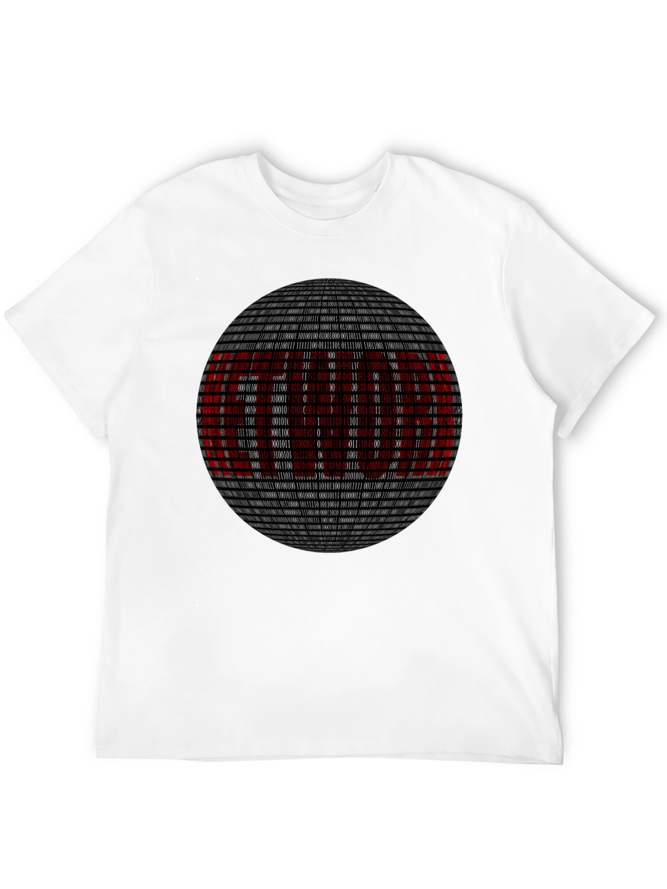Binary Code Sphere Graphic Tee - Geek Chic