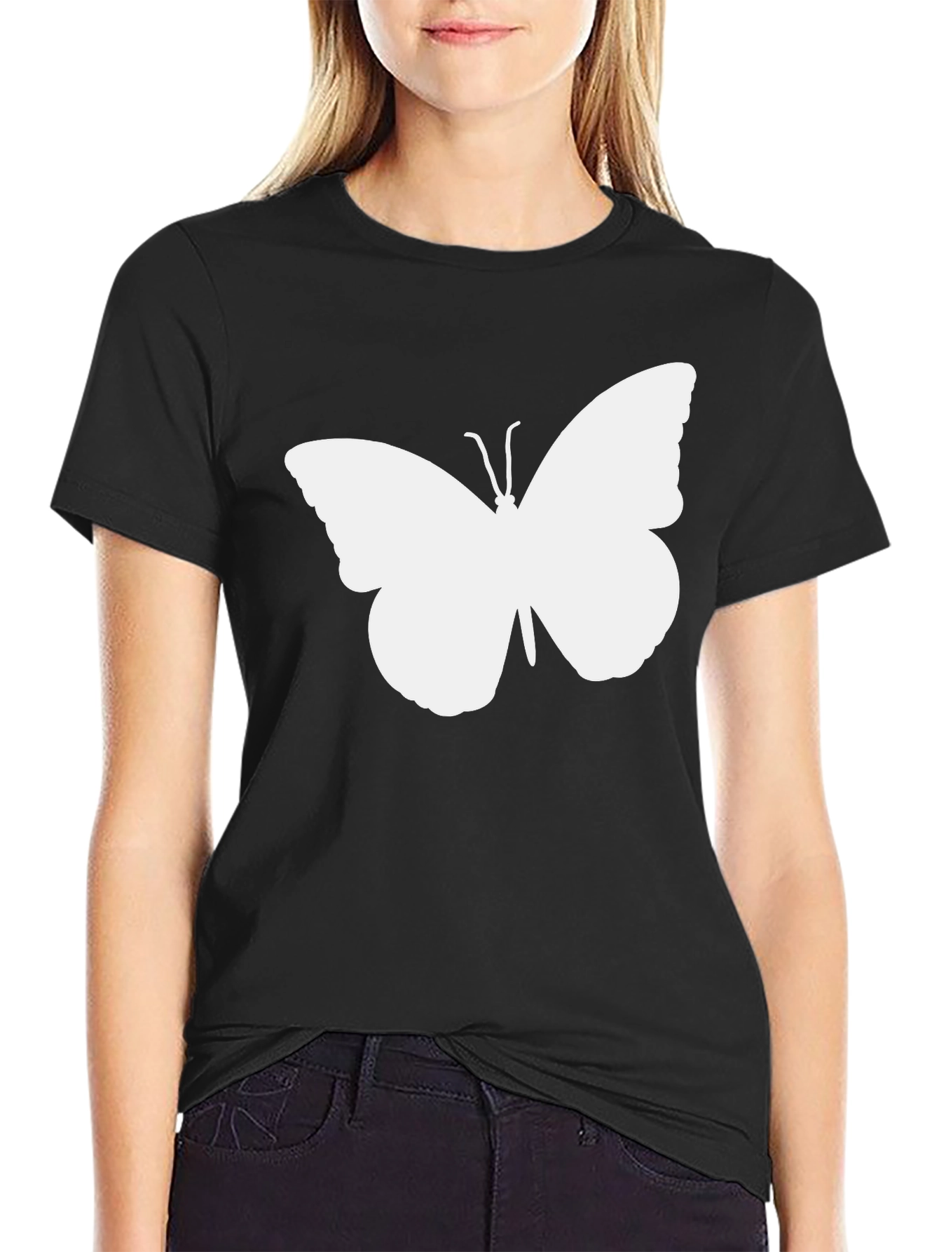 Butterfly Graphic Tee - Mens Black T-Shirt