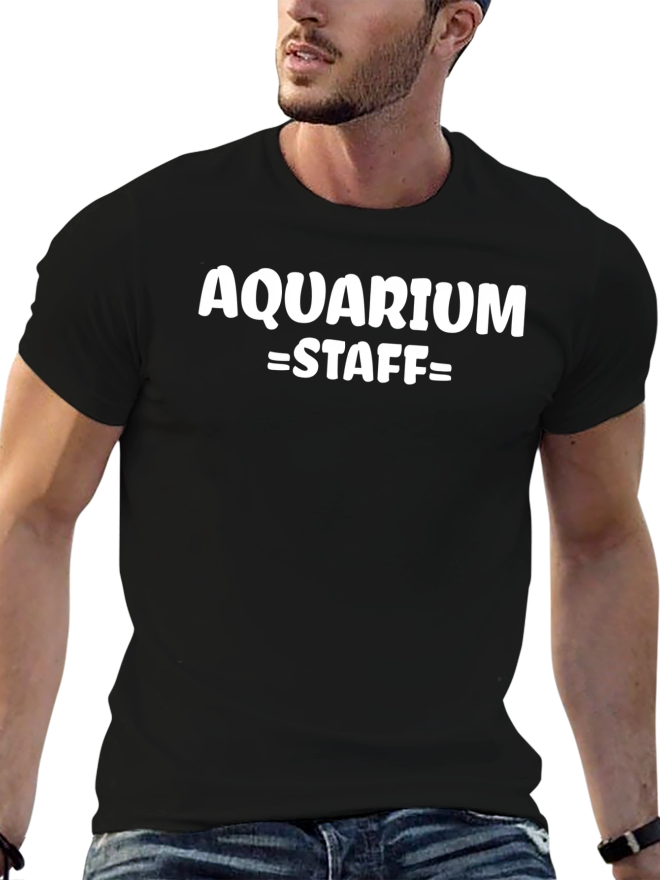 Aquarium Staff Black T-Shirt