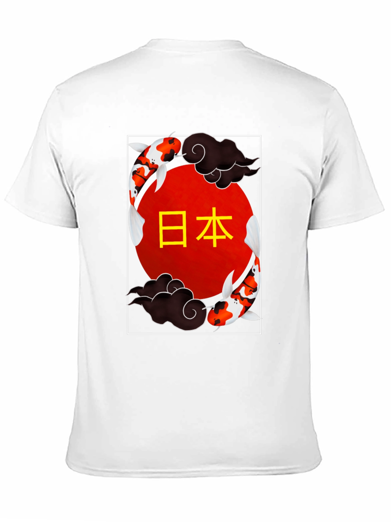 Koi Fish Japan T-Shirt Black Graphic Tee