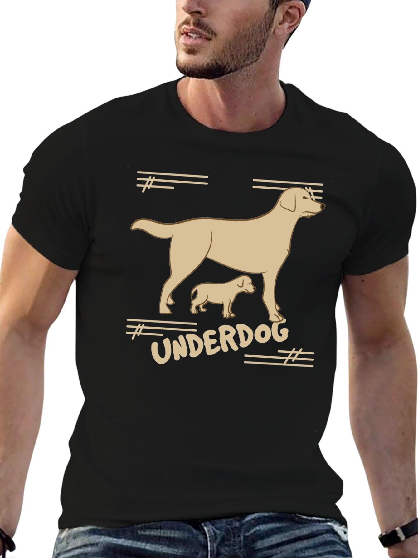 Underdog Graphic Tee - Black Cotton