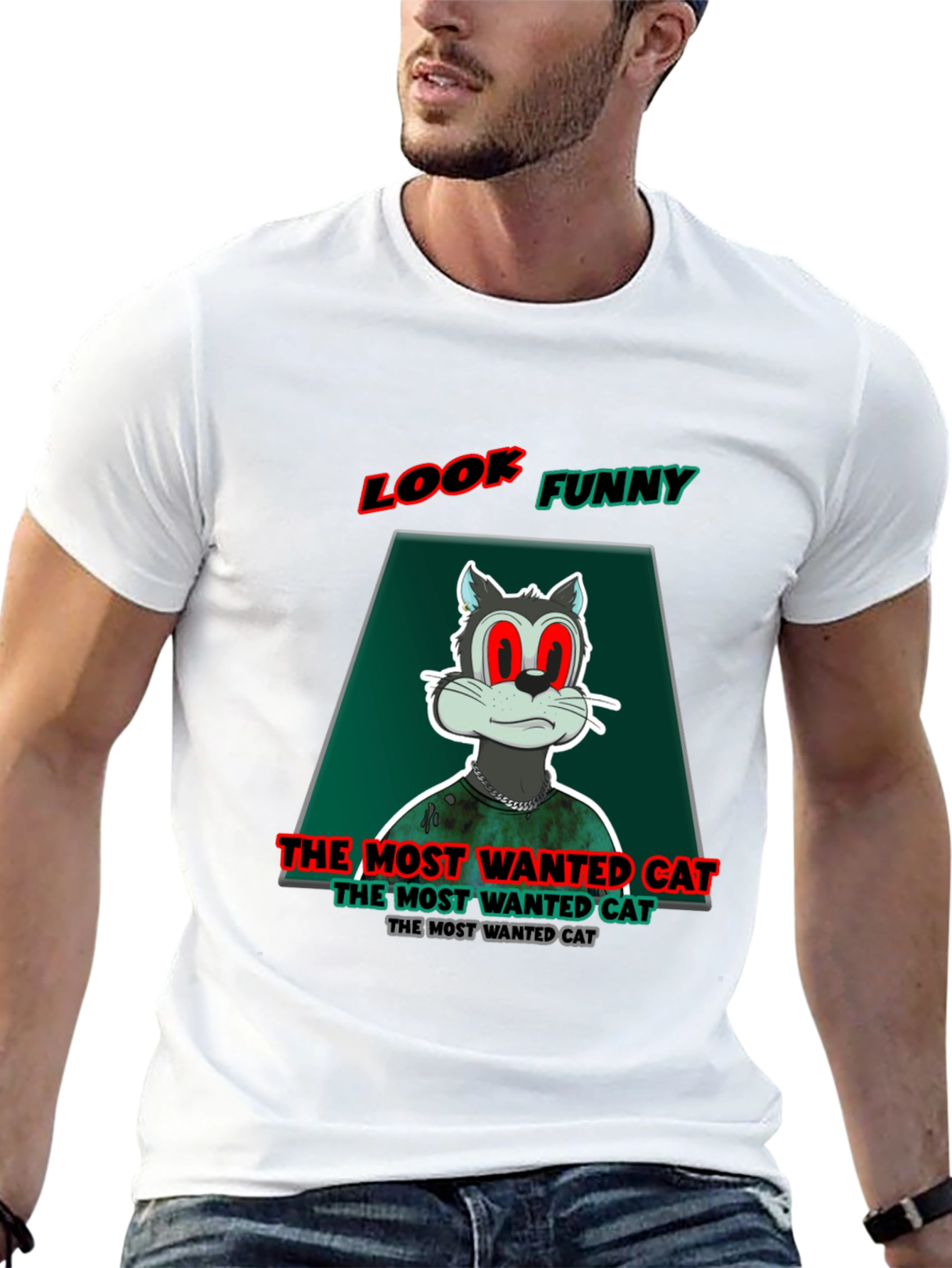 Look Funny Cat T-Shirt