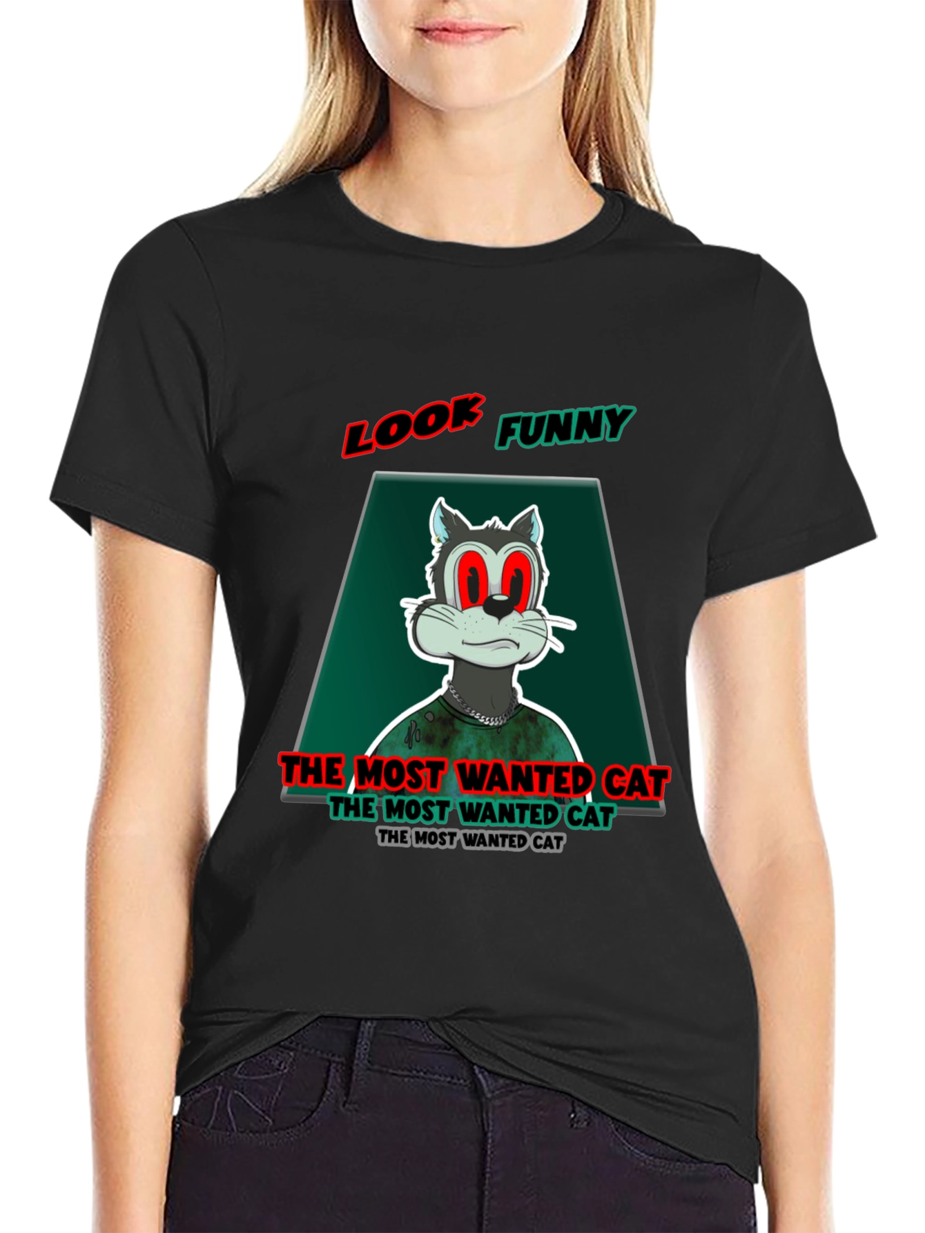 Look Funny Cat T-Shirt