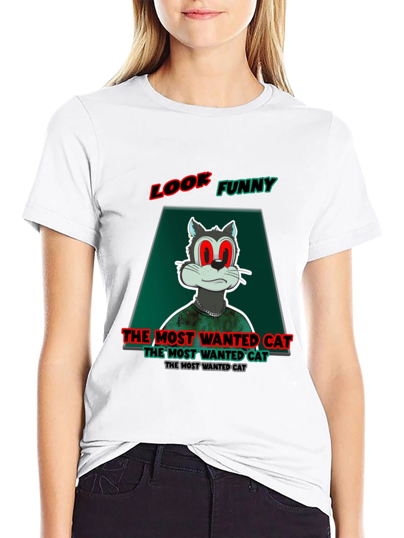 Look Funny Cat T-Shirt