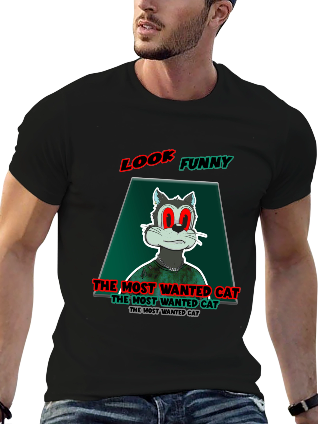 Look Funny Cat T-Shirt