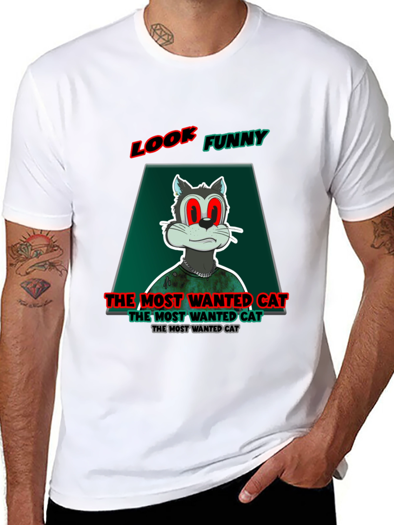 Look Funny Cat T-Shirt