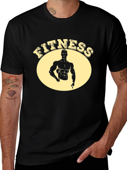 Fitness Graphic Mens Black T-Shirt
