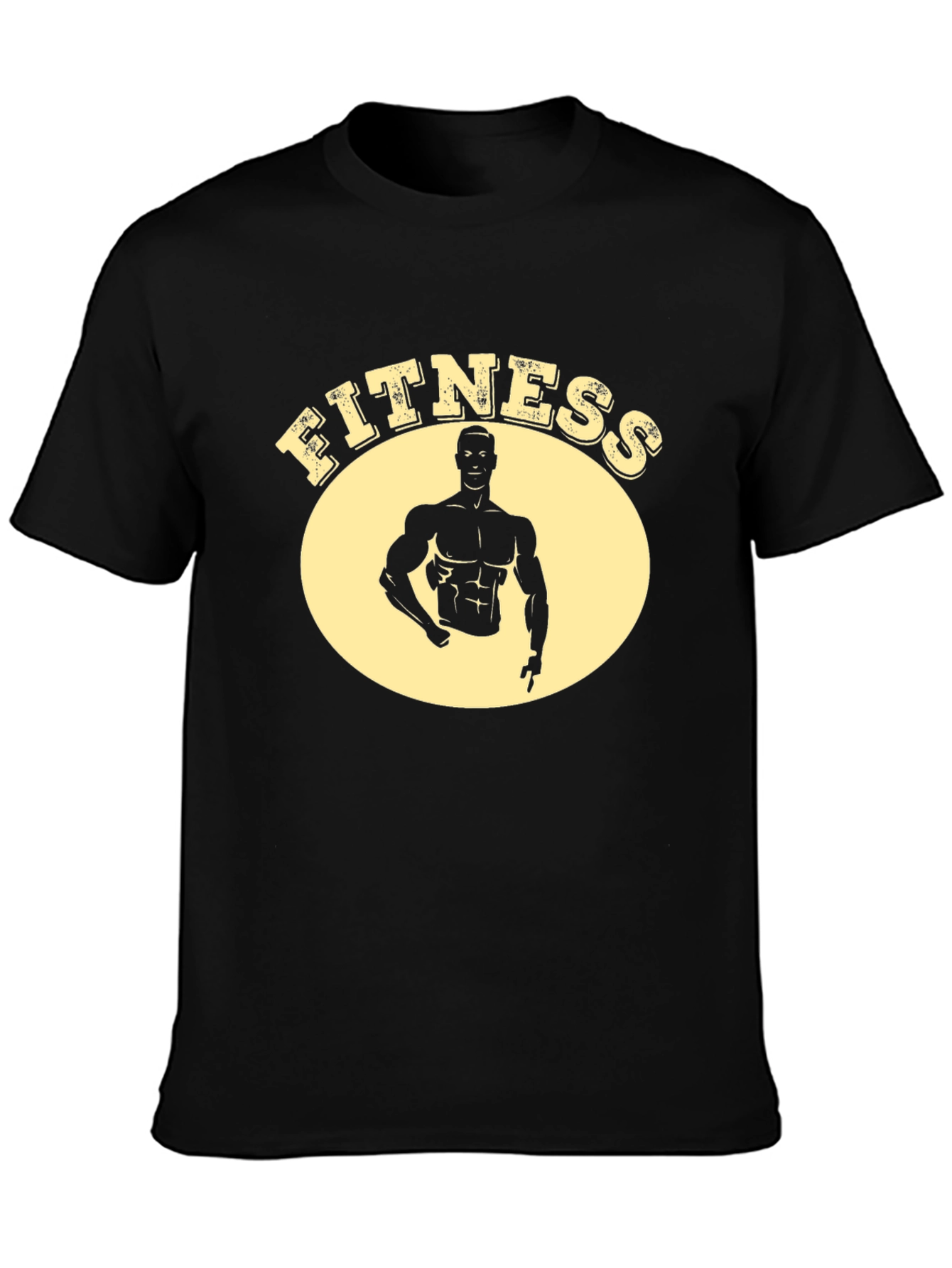 Fitness Graphic Mens Black T-Shirt