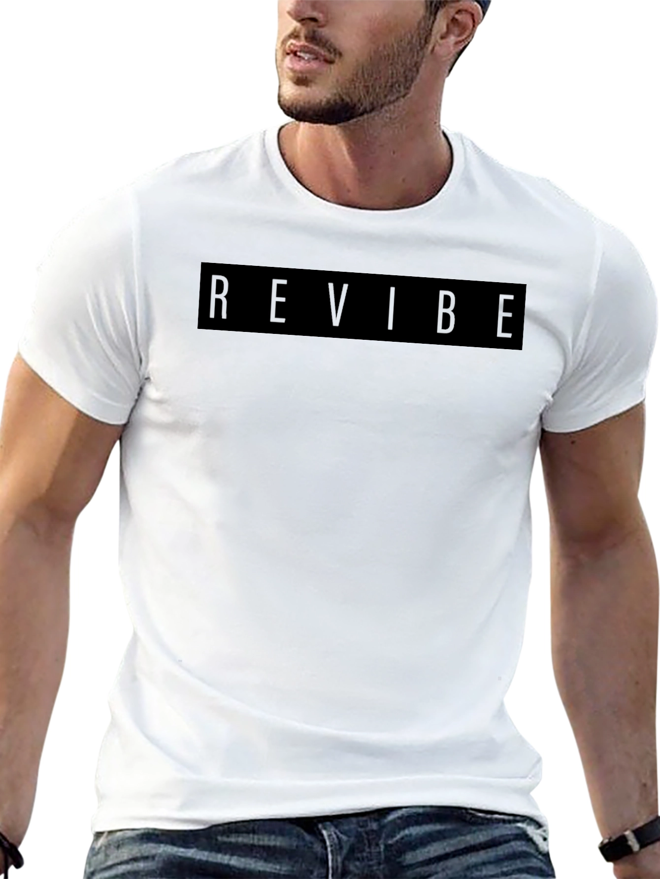 Revibe Black Graphic Tee - Mens Casual Fashion