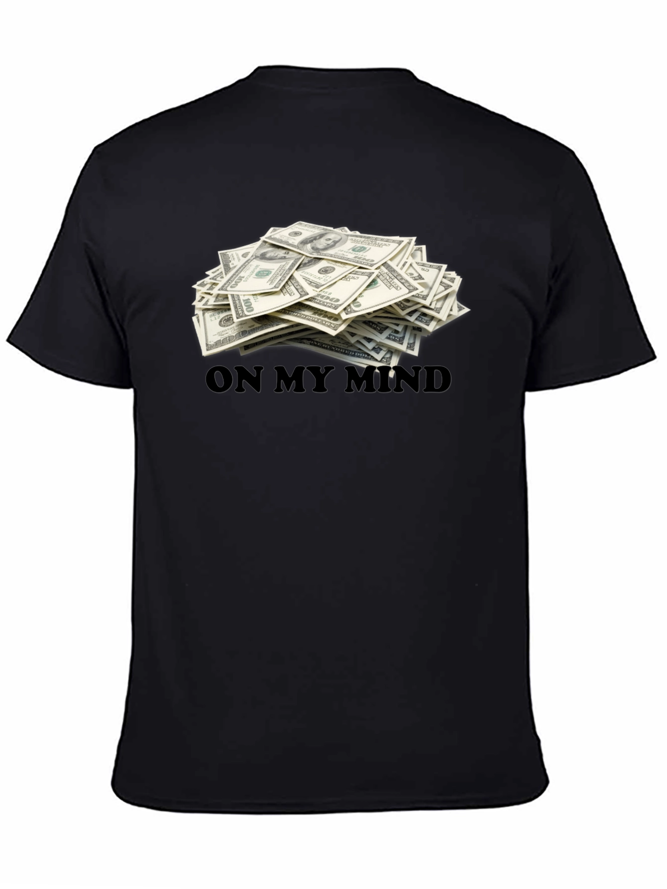 Money On My Mind Black T-Shirt