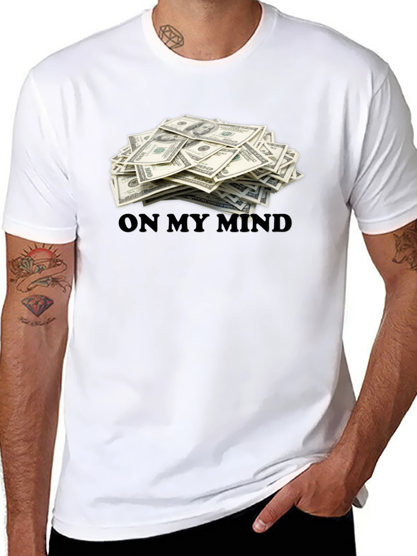 Money On My Mind Black T-Shirt