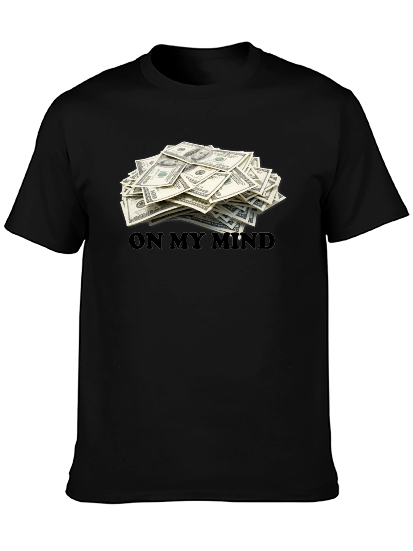 Money On My Mind Black T-Shirt
