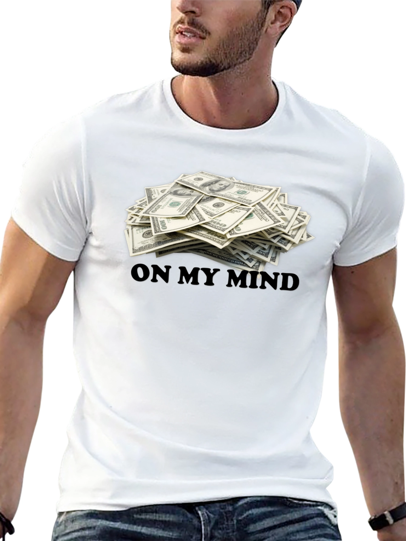 Money On My Mind Black T-Shirt