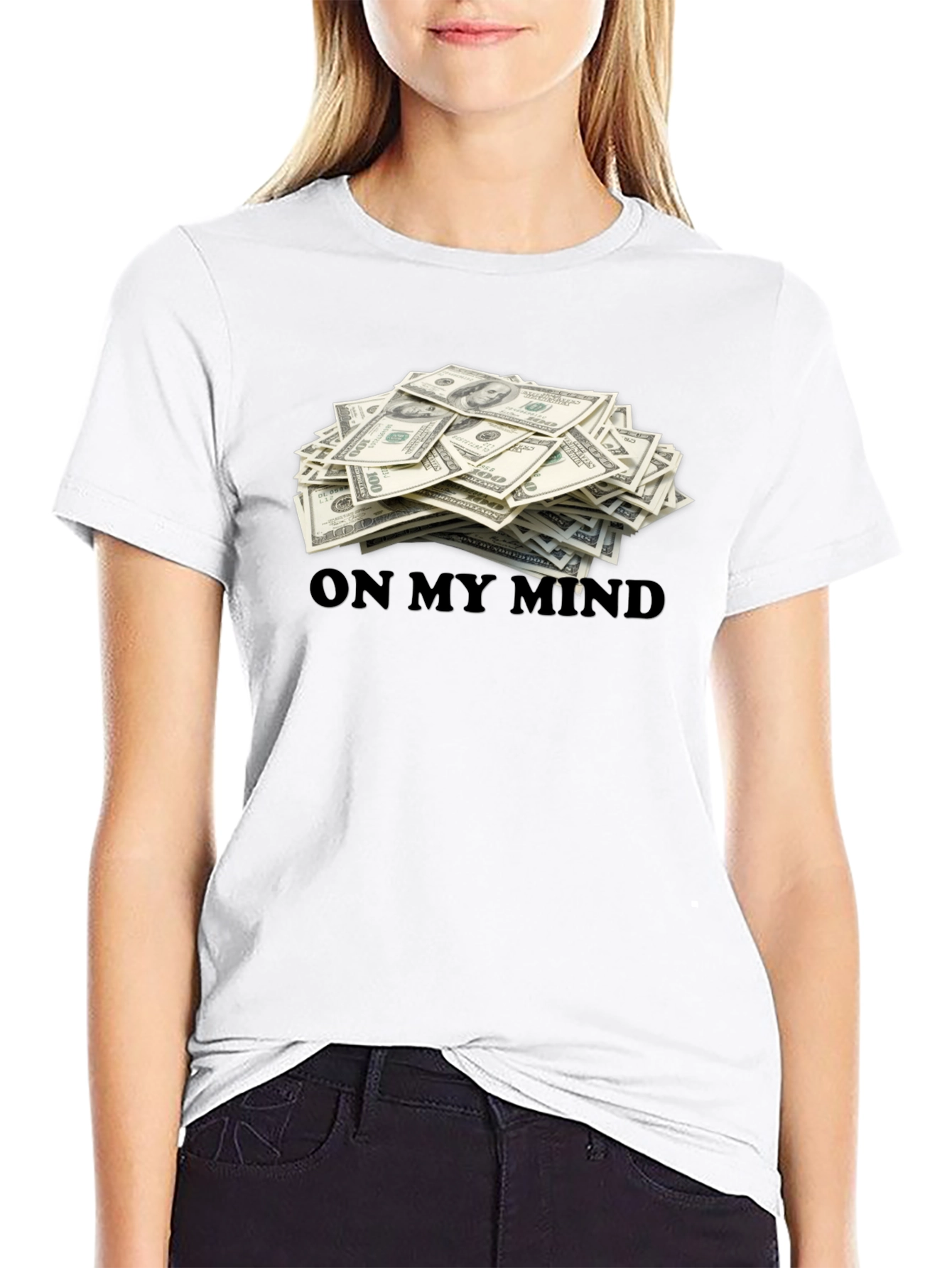 Money On My Mind Black T-Shirt