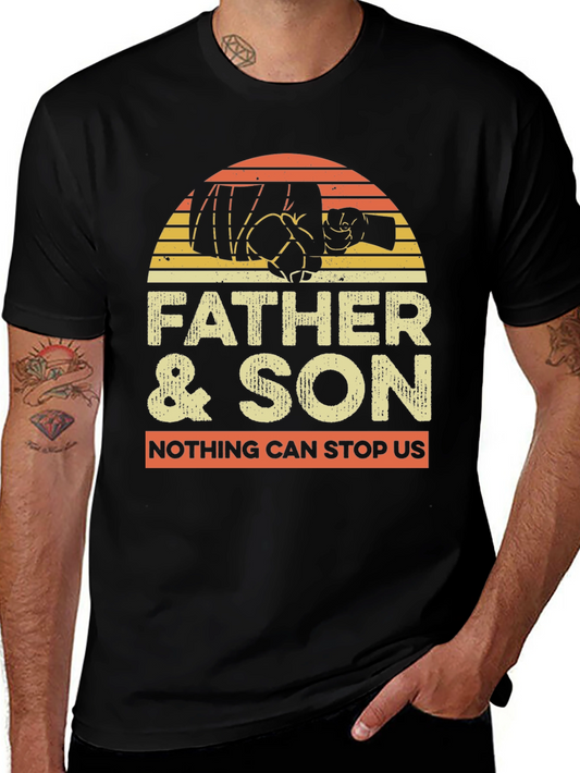 Father & Son Matching Fist Bump Graphic Tee