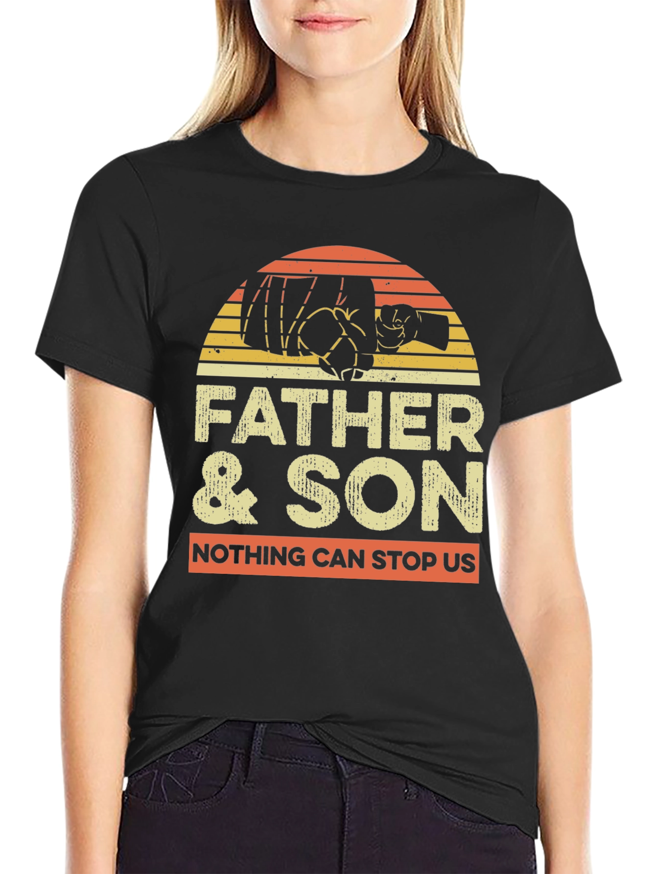 Father & Son Matching Fist Bump Graphic Tee