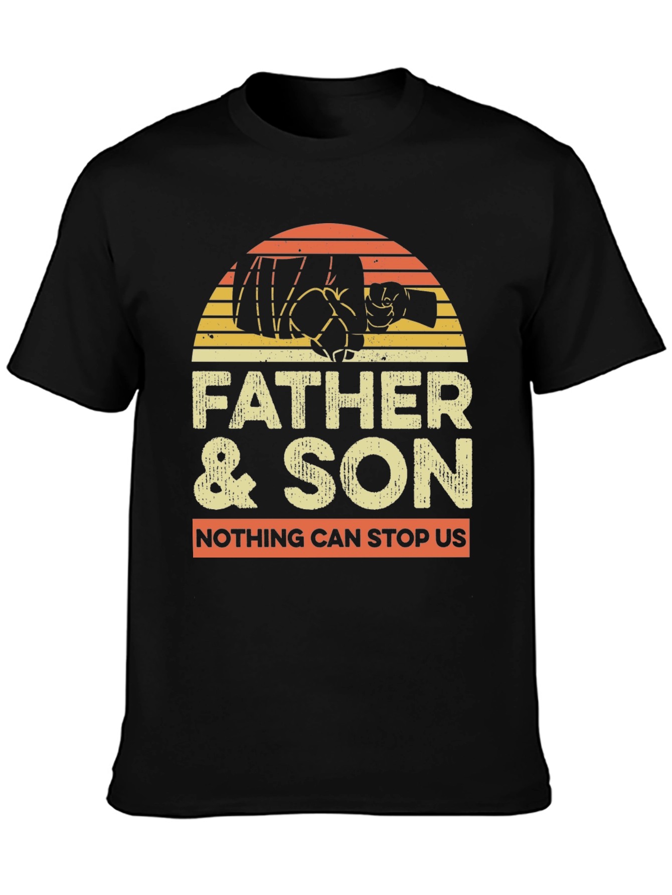 Father & Son Matching Fist Bump Graphic Tee