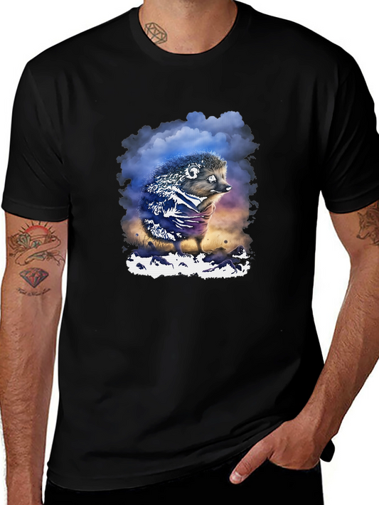 Hedgehog Graphic T-Shirt - Soft Cotton Blend