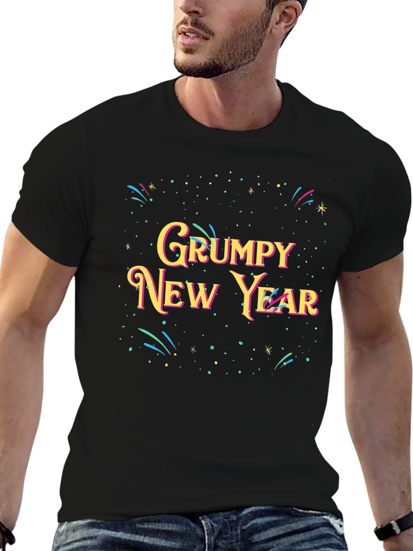Grumpy New Year T-Shirt - Festive Holiday Tee