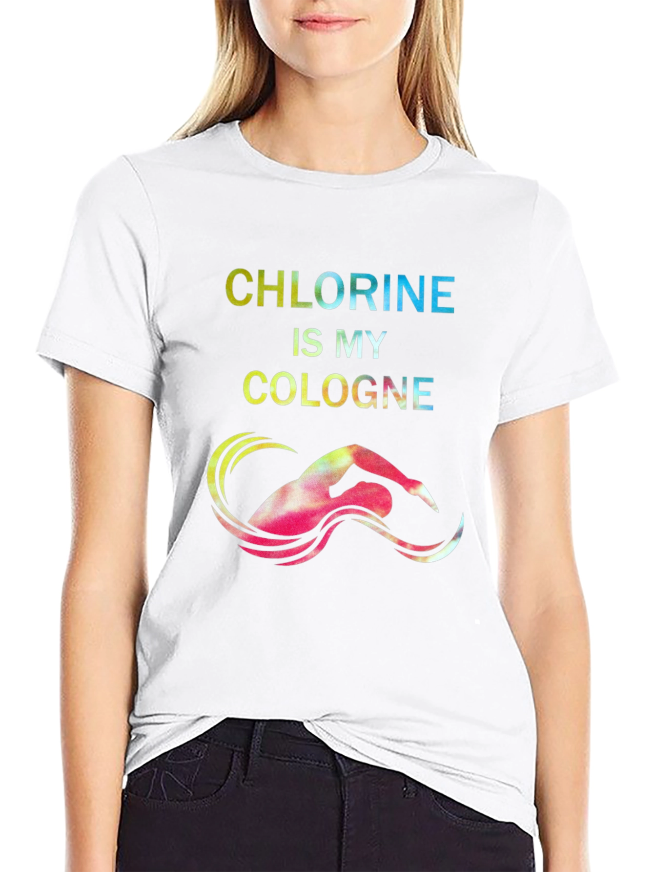 Chlorine is My Cologne Swimmer Graphic Tee