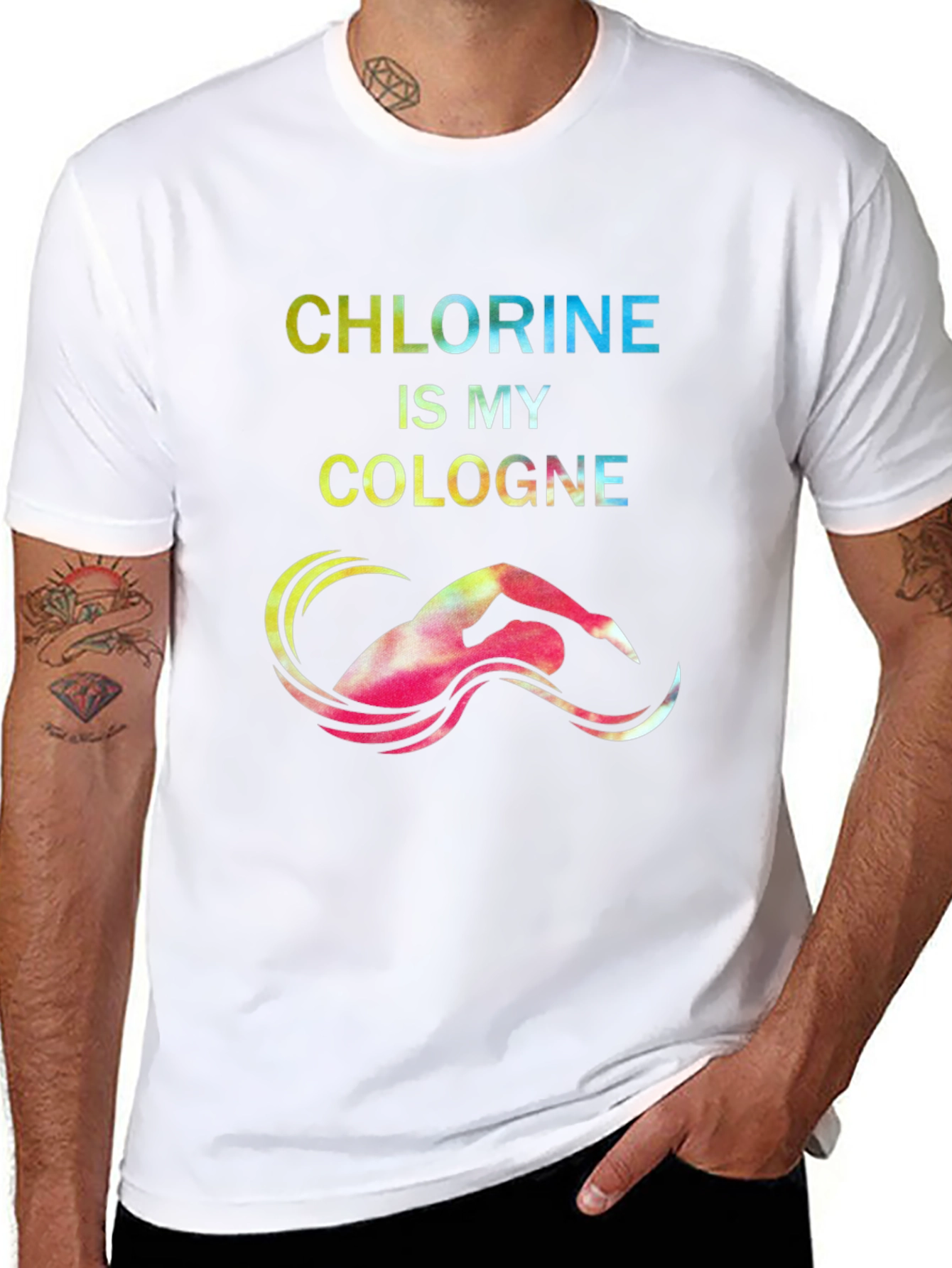 Chlorine is My Cologne Swimmer Graphic Tee