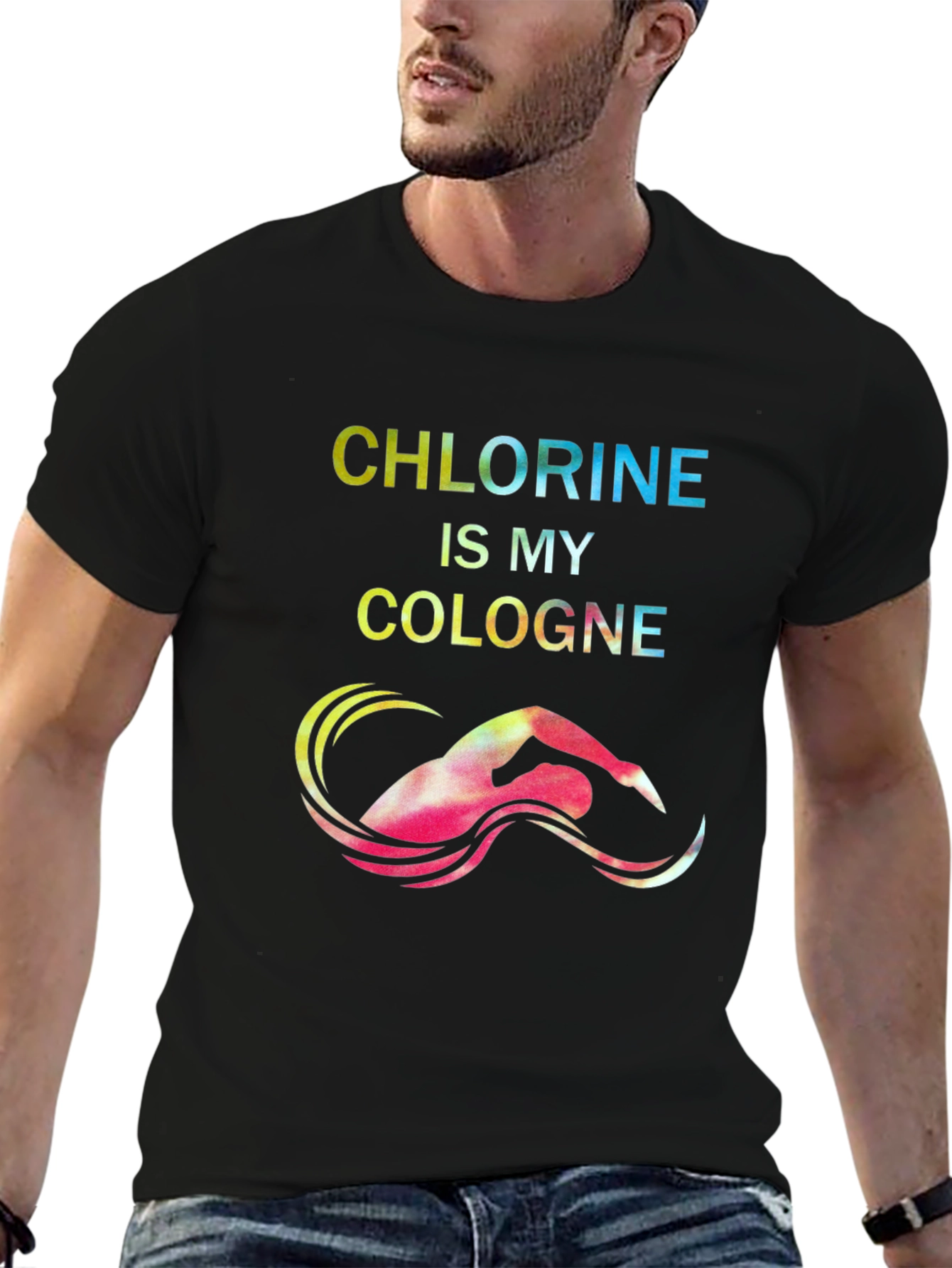 Chlorine is My Cologne Swimmer Graphic Tee