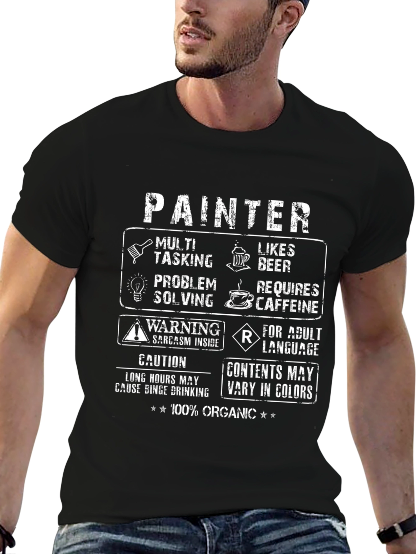 Painter Humor Graphic T-Shirt