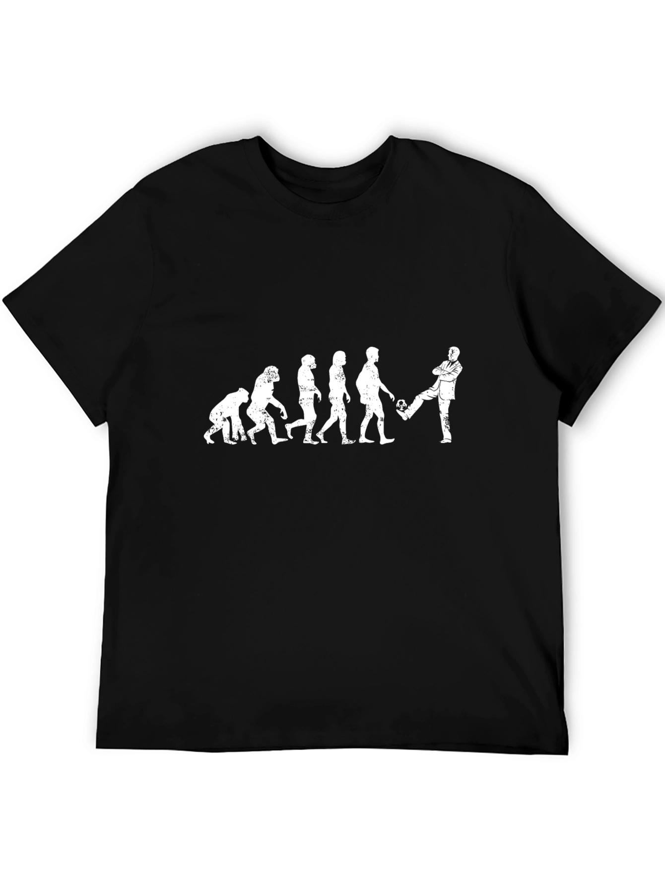 Evolution of Soccer T-Shirt: Black Cotton Blend