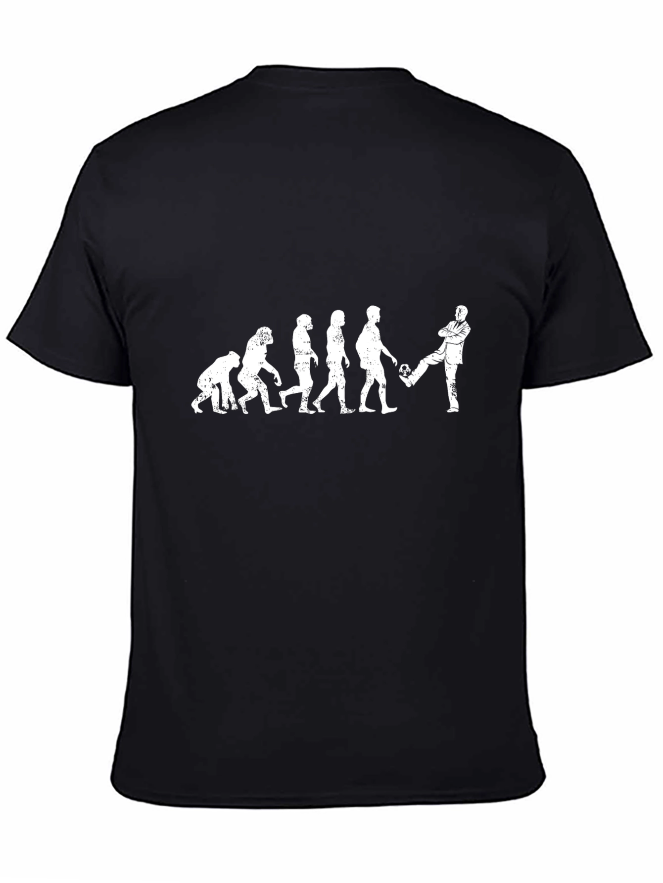 Evolution of Soccer T-Shirt: Black Cotton Blend