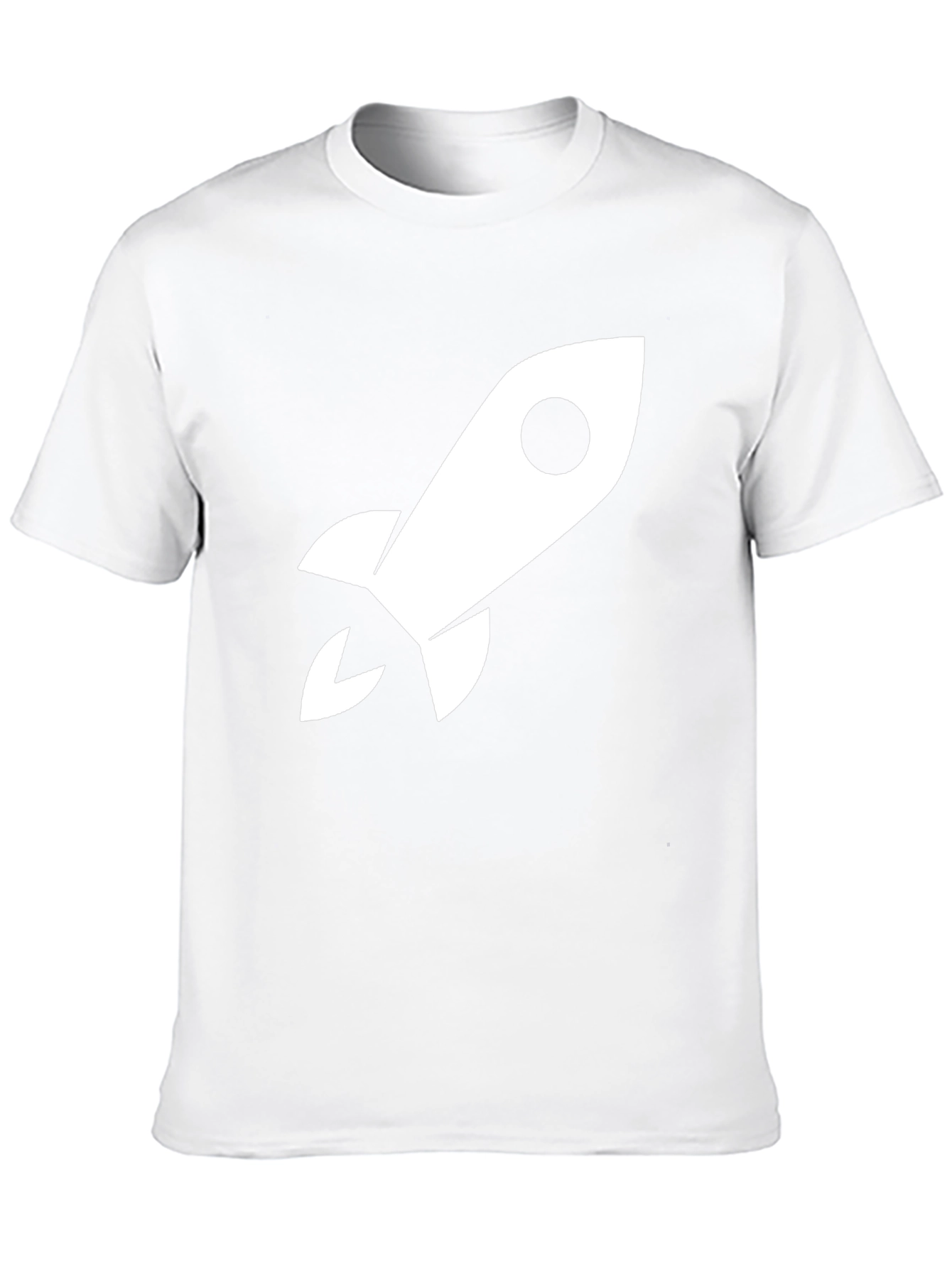 Rocket Ship Graphic Tee - Black Cotton T-Shirt