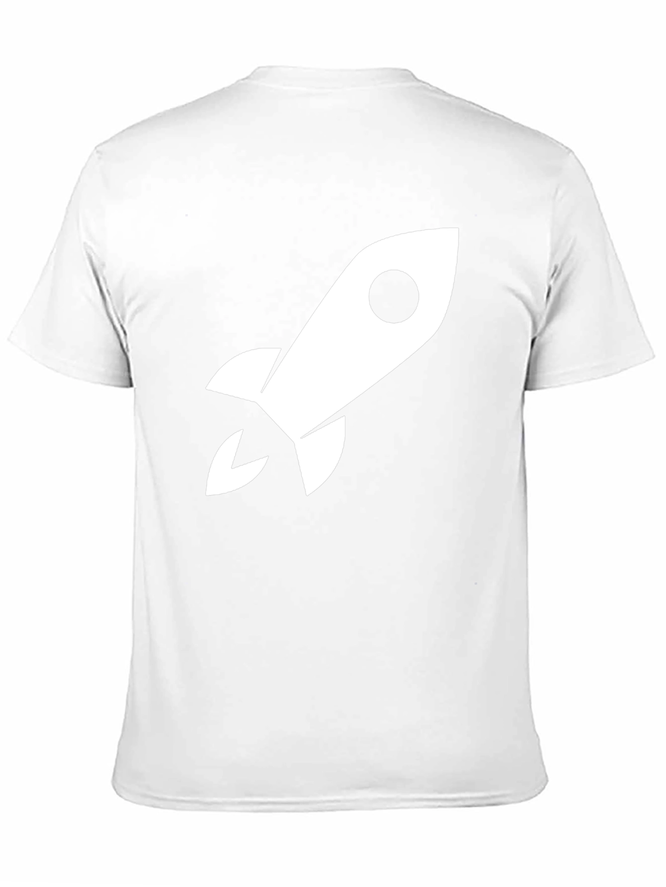 Rocket Ship Graphic Tee - Black Cotton T-Shirt