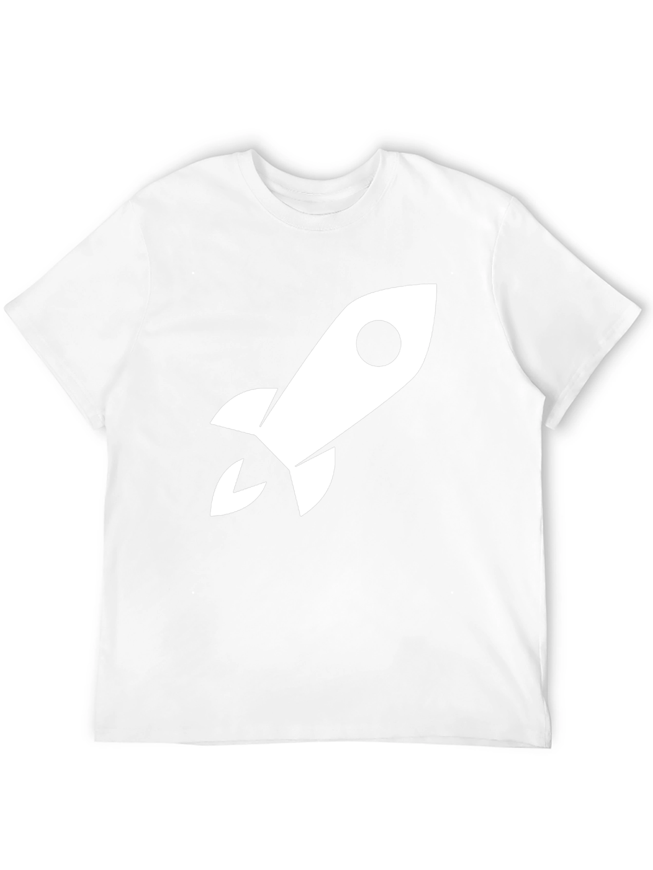 Rocket Ship Graphic Tee - Black Cotton T-Shirt