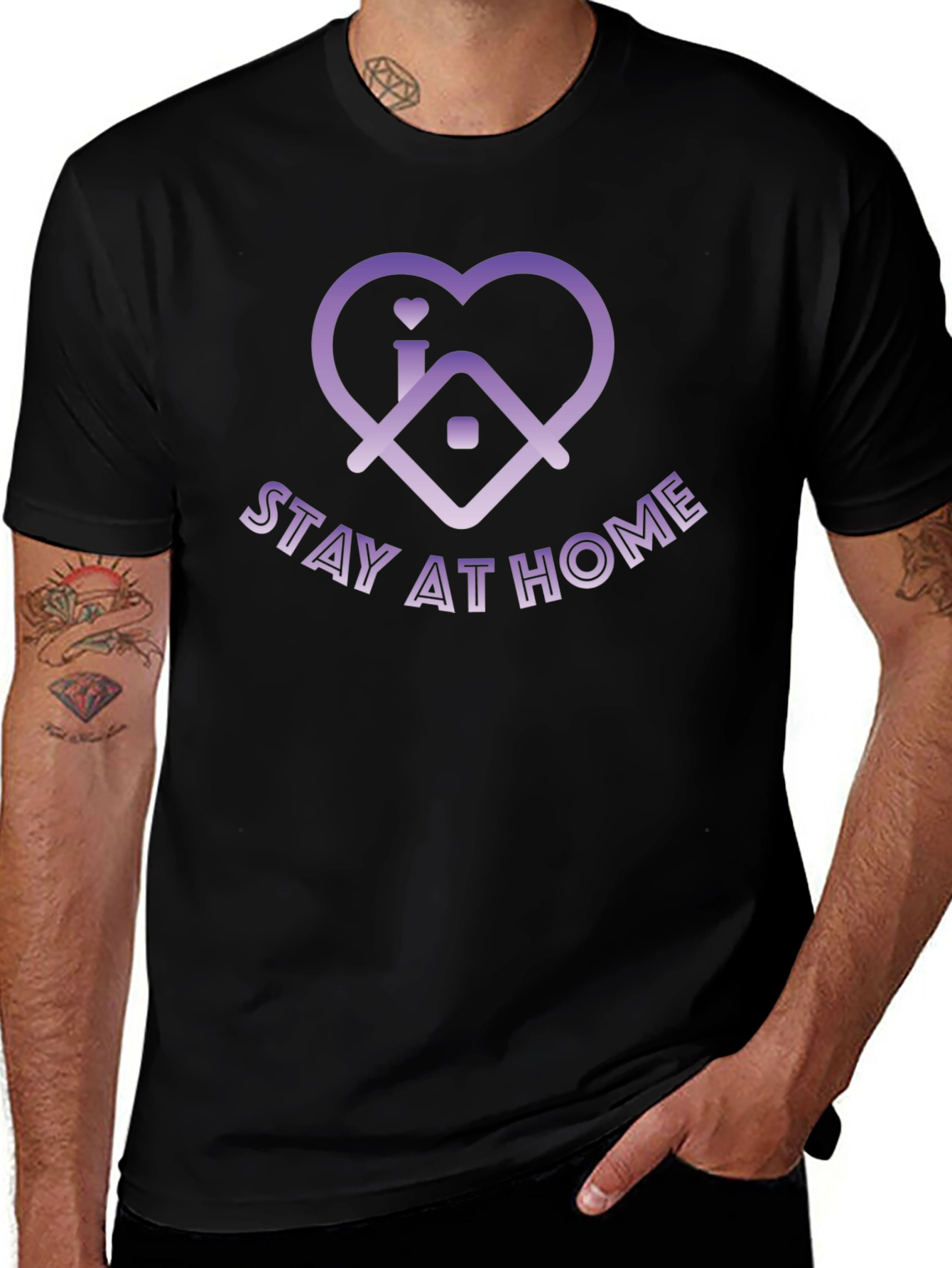 Stay at Home Heart Graphic T-Shirt
