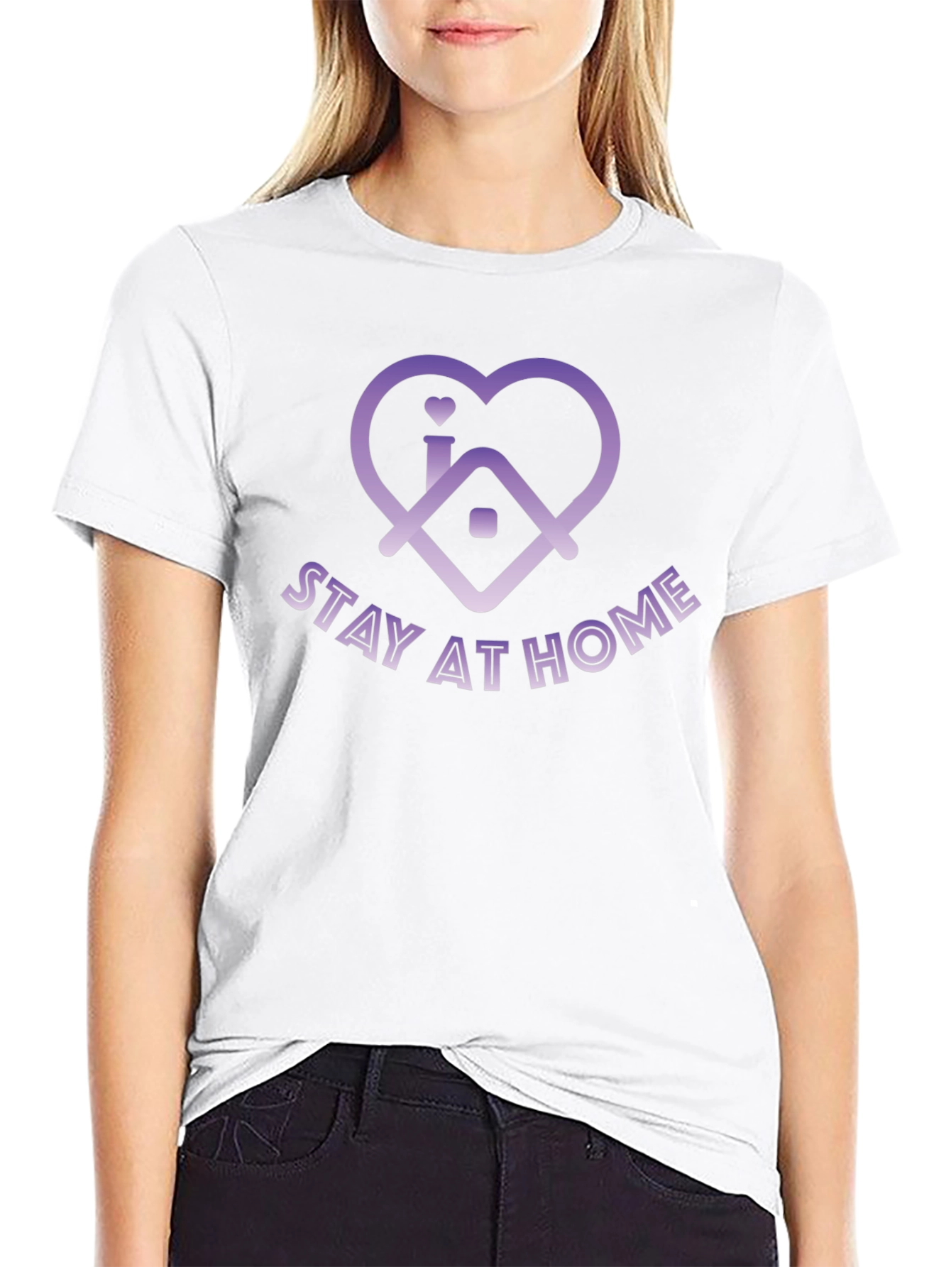 Stay at Home Heart Graphic T-Shirt