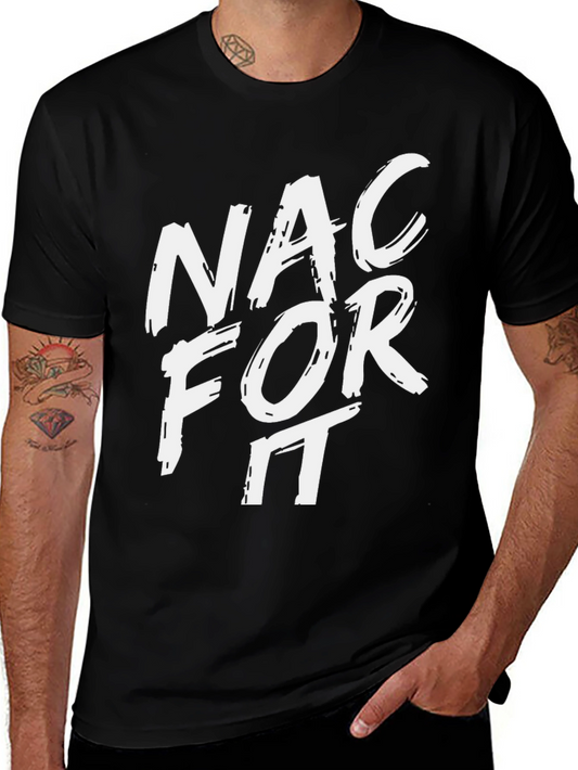 NAC For It Graphic Tee - Black Crew Neck T-Shirt