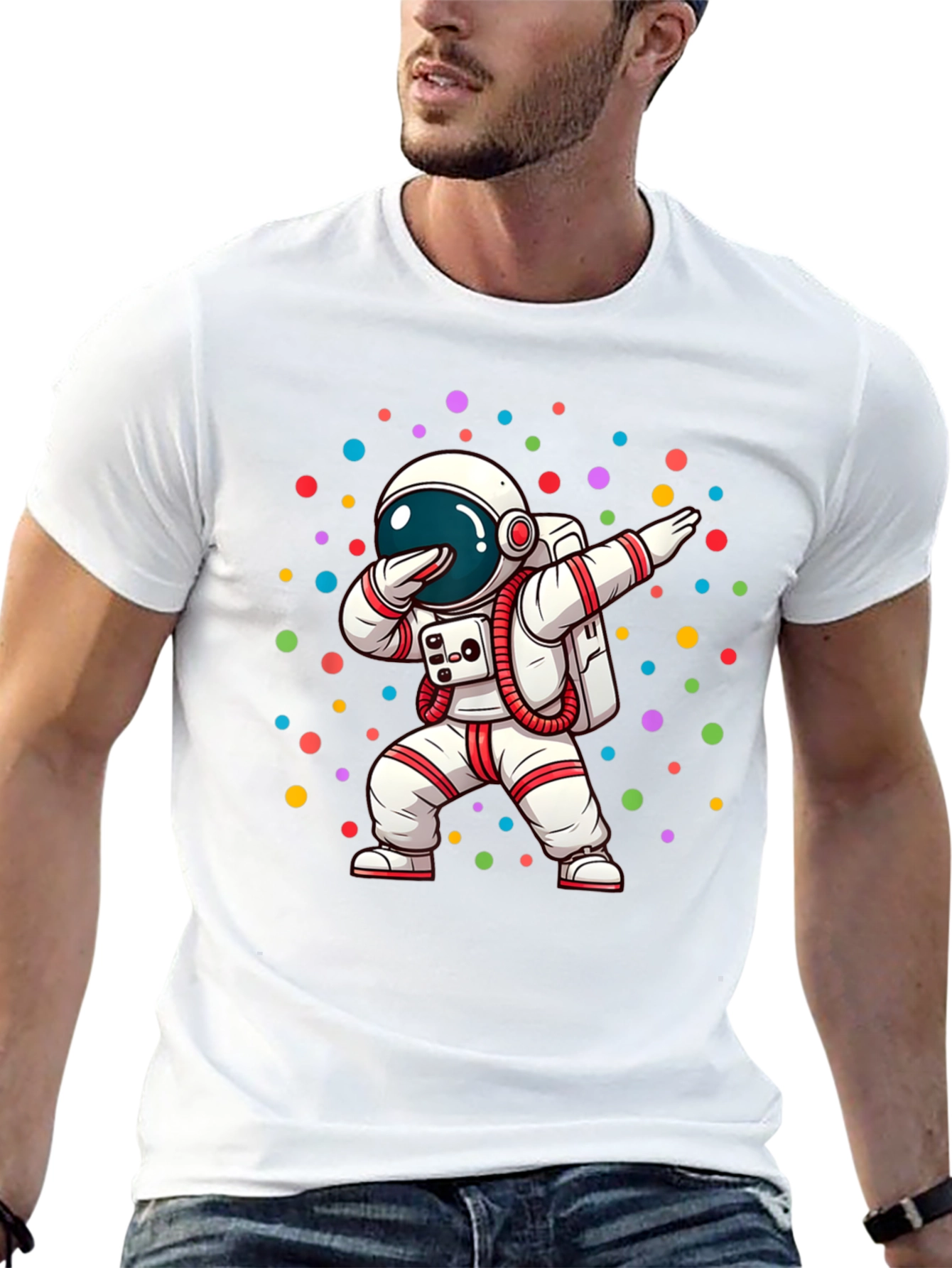 Dabbing Astronaut T-Shirt - Fun Space Design