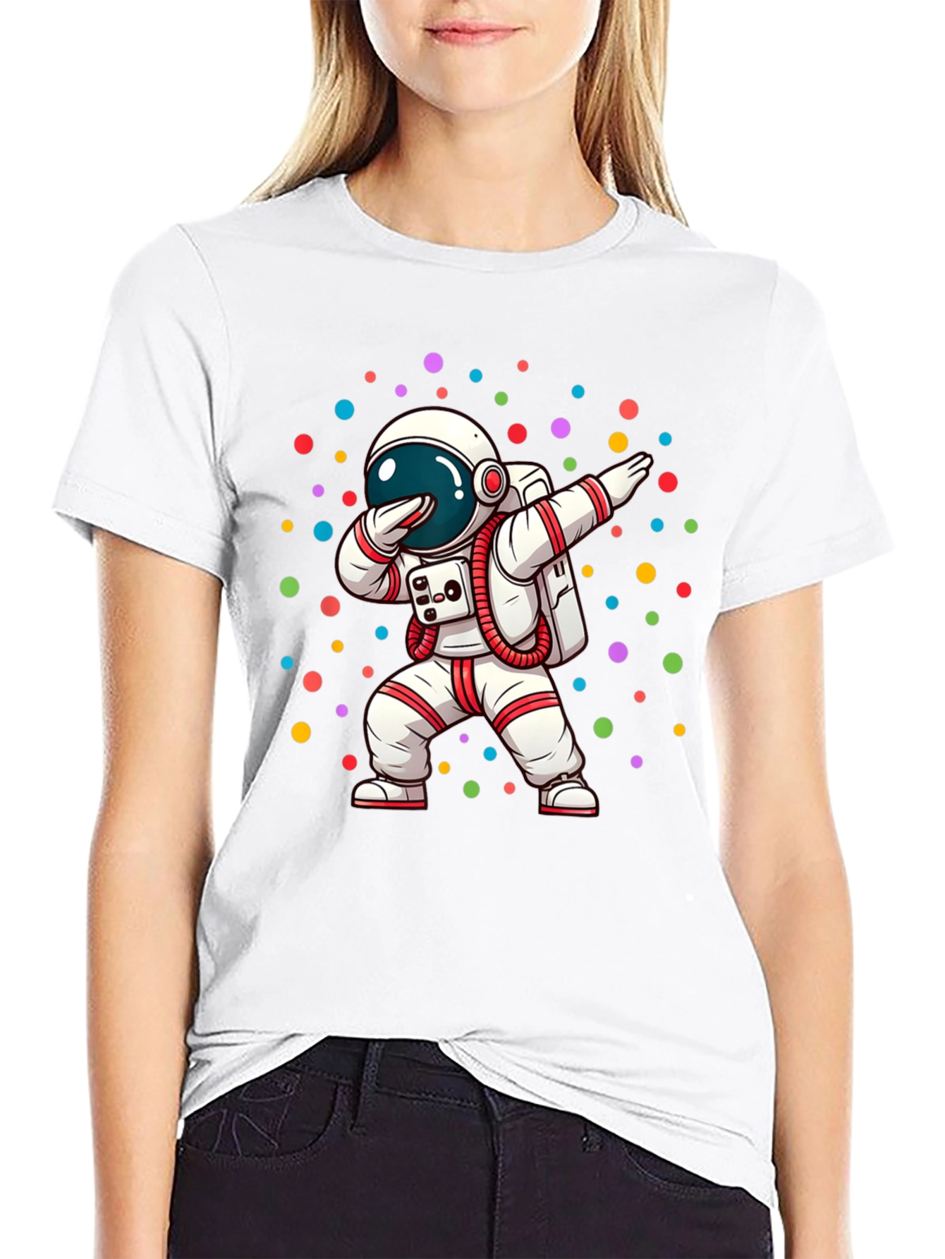 Dabbing Astronaut T-Shirt - Fun Space Design