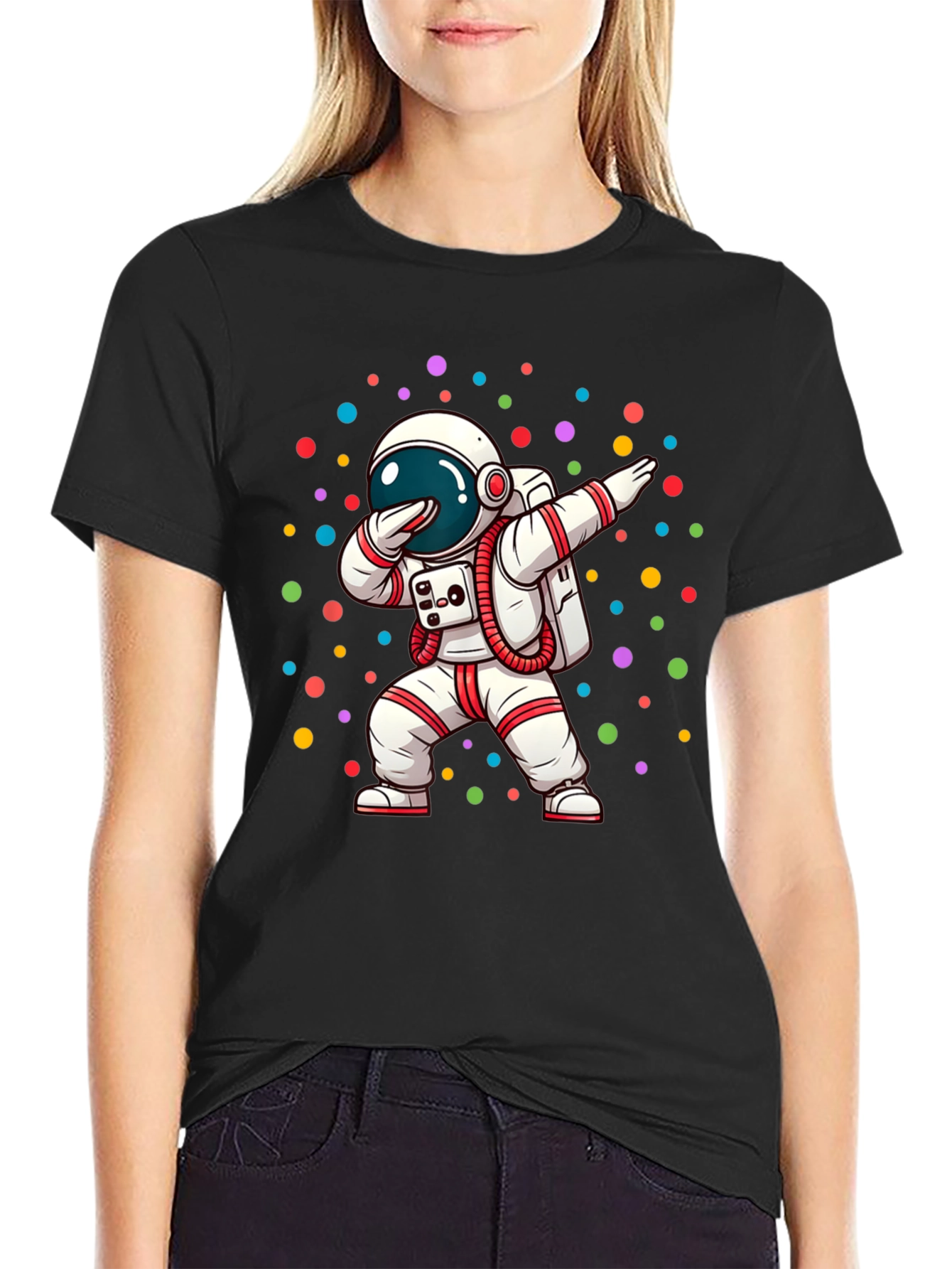 Dabbing Astronaut T-Shirt - Fun Space Design